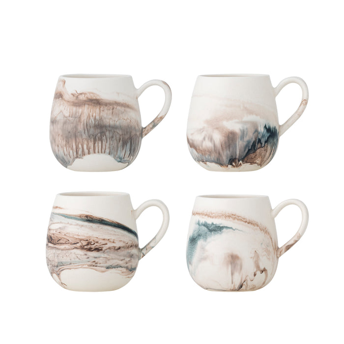 Bloomingville Mok Lyre Set van 4 stuks - Bruin