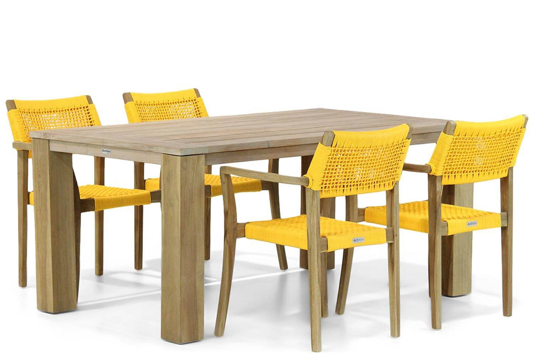 Lifestyle Dallas/Brighton 165 cm dining tuinset 5-delig - 8716