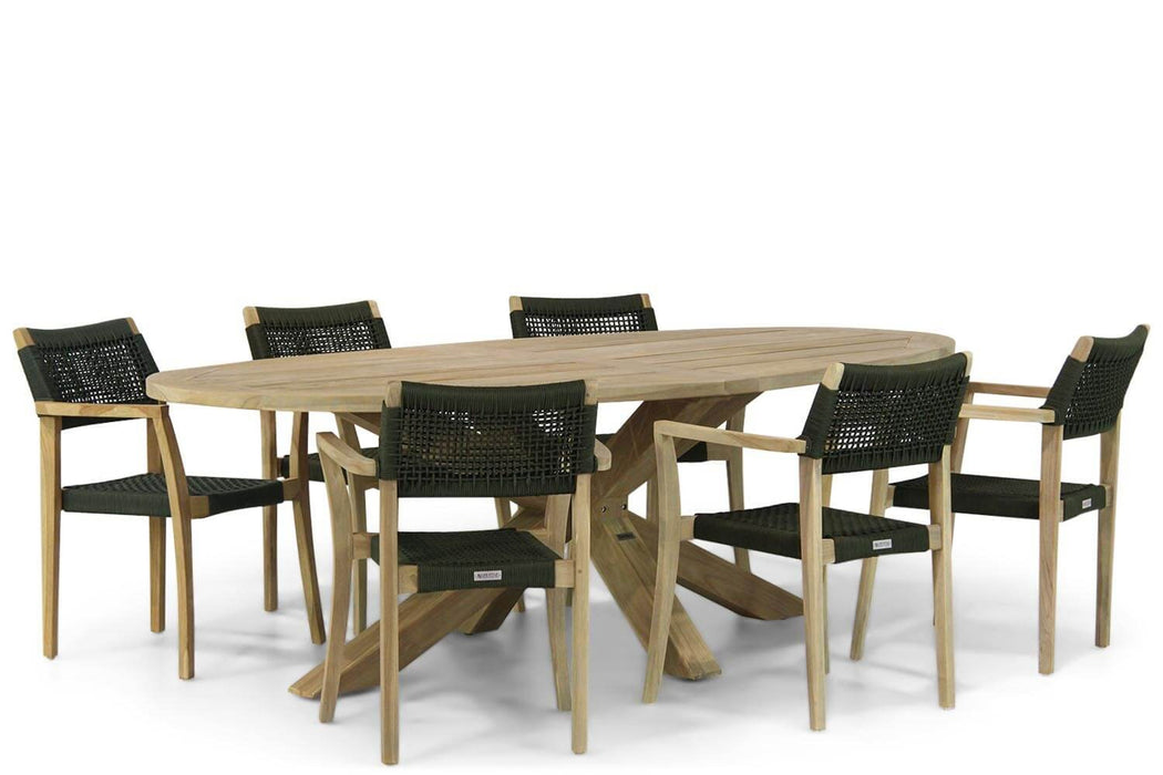 Lifestyle Dallas/Boston 240 cm ovaal dining tuinset 7-delig - 8773