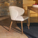 Kave Home Eetkamerstoel Darice Walnoot onderstel - Beige