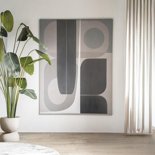 Urban Cotton Wandkleed Delicate in zwart frame, Small, 80 x 110cm