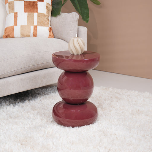 Brix Ronde Bijzettafel Dex 33cm - Maroon