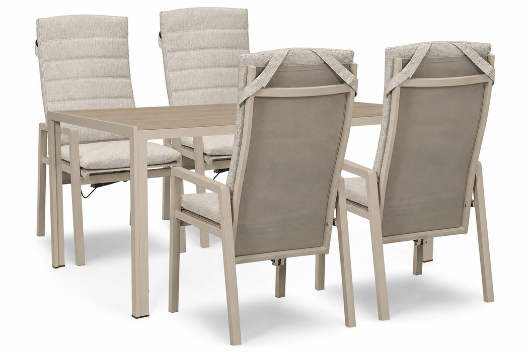 Lifestyle Vivaro/Creta 160x90 cm dining tuinset 5-delig - 25614