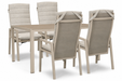 Lifestyle Vivaro/Creta 160x90 cm dining tuinset 5-delig - 25614