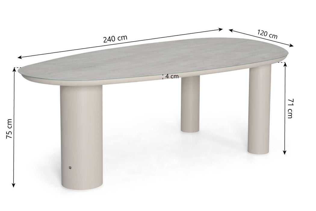 Lifestyle Guave dining tuintafel 240x120 cm (tafelblad)