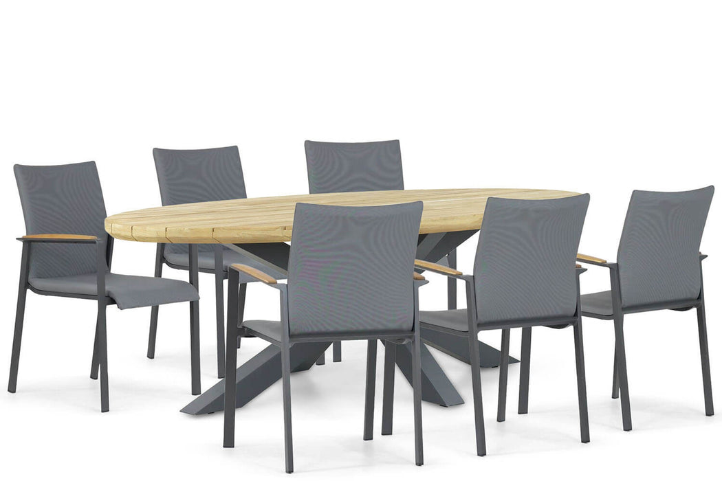 Lifestyle Brandon/Diogo 240 cm dining tuinset 7-delig - 21562