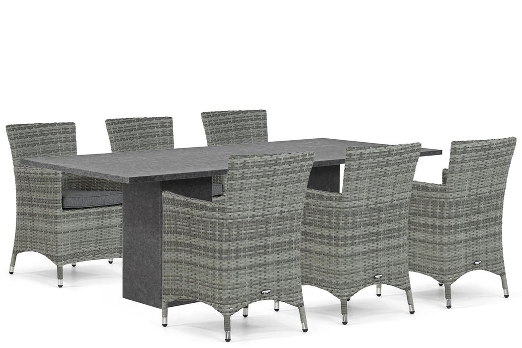 Domani Miami/Graniet 240 cm dining tuinset 7-delig