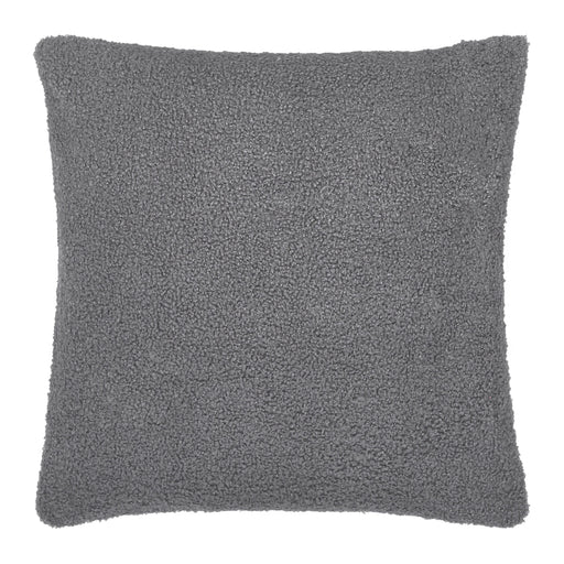 QUVIO Sierkussenhoes teddy - 45x45cm - Donker grijs