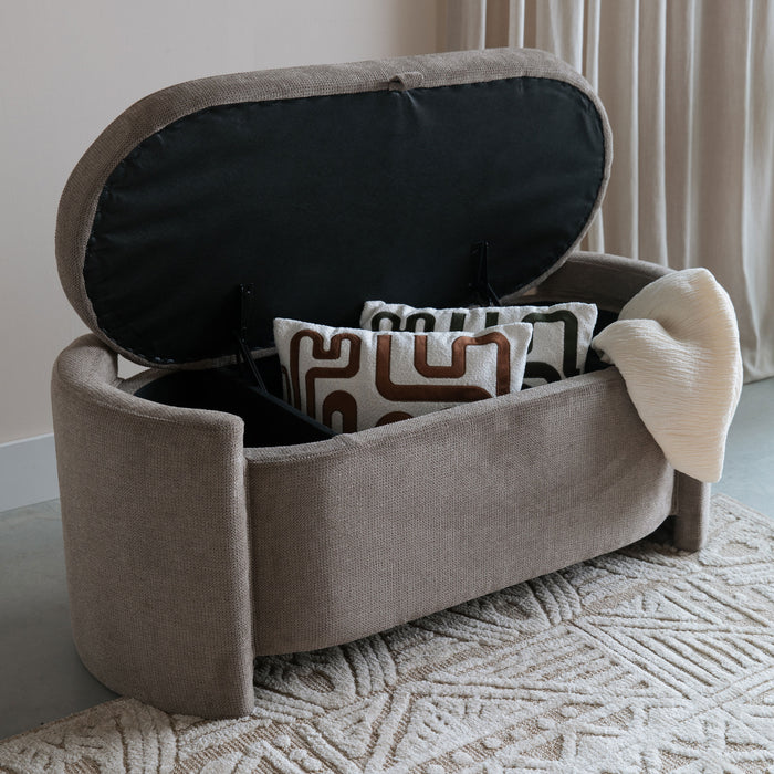 ZILT Halbank Ruthy Met opbergruimte - Taupe