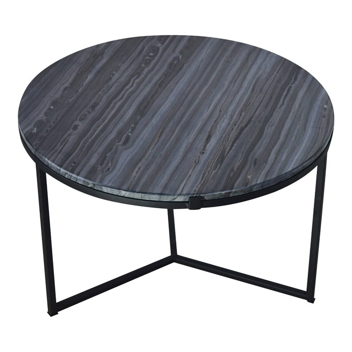 Urban Interiors Bijzettafel Loft 42 Marmer, Ø60cm - Zwart - Rond