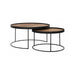 DTP Home Salontafel Mercurius Teakhout, Set van 2 stuks - Naturel - Rond
