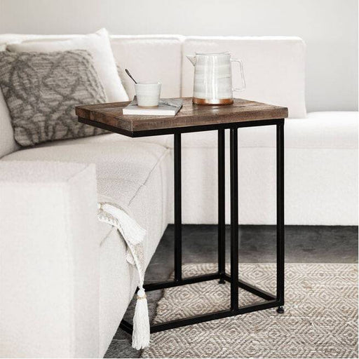 DTP Home Laptoptafel 'Timber' Hout en staal, 38 x 53cm - ThatLyfeStyle