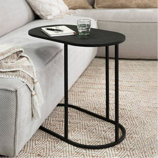 DTP Home Ovale Laptoptafel 'Terra' Teakhout, 65 x 35cm - ThatLyfeStyle