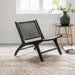 MUST Living Fauteuil Lazy Loom Teakhout - Zwart