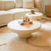 Sohome Ronde Salontafel Jake Set van 2 stuks, Beton - Wit - Japandi