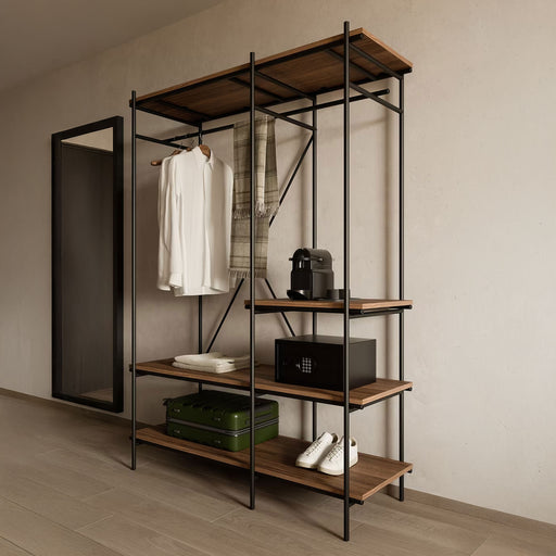 Ethnicraft Kledingrek Oscar Gevernist Teakhout, 197 x 140cm - Bruin - ThatLyfeStyle