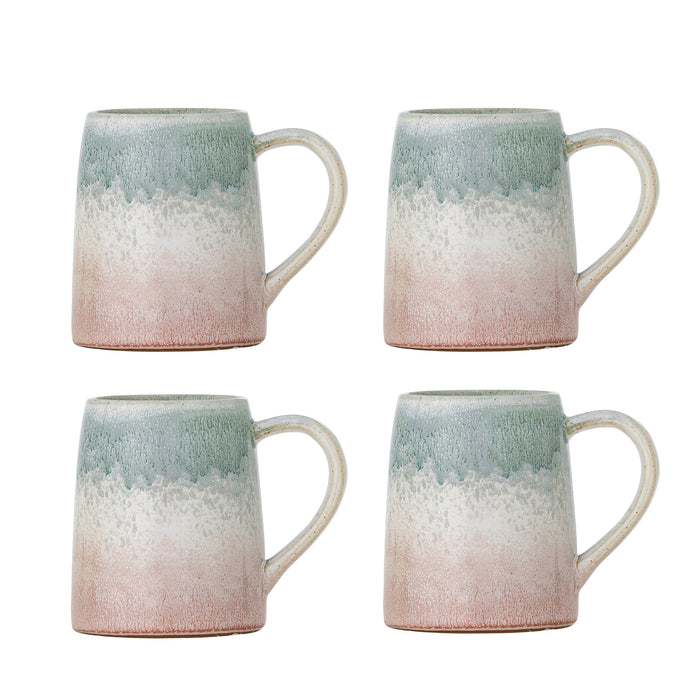 Bloomingville Mok Winnie Set van 4 stuks - Groen/Roze