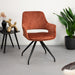 LivingFurn Eetkamerstoel Capp Velvet - Roest - ThatLyfeStyle