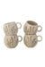Bloomingville Mok Bea 9cm, Set van 4 stuks - Naturel