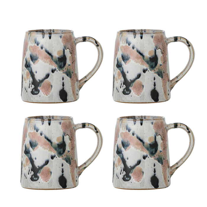 Bloomingville Mok Winnie Set van 4 stuks - Roze/Blauw