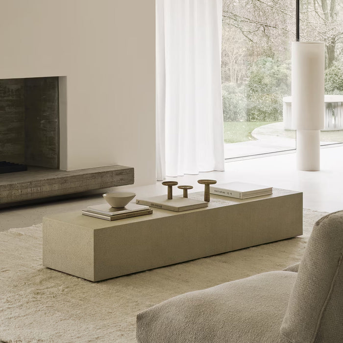 Ethnicraft Salontafel Elements Microcement, 180cm - Off White - ThatLyfeStyle