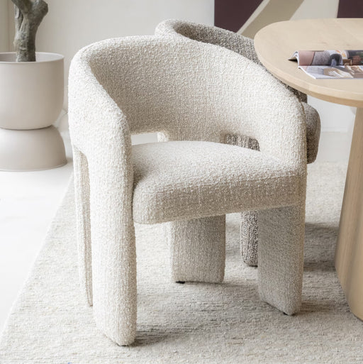 Eleonora Eetkamerstoel Hamilton Grove Bouclé - Beige