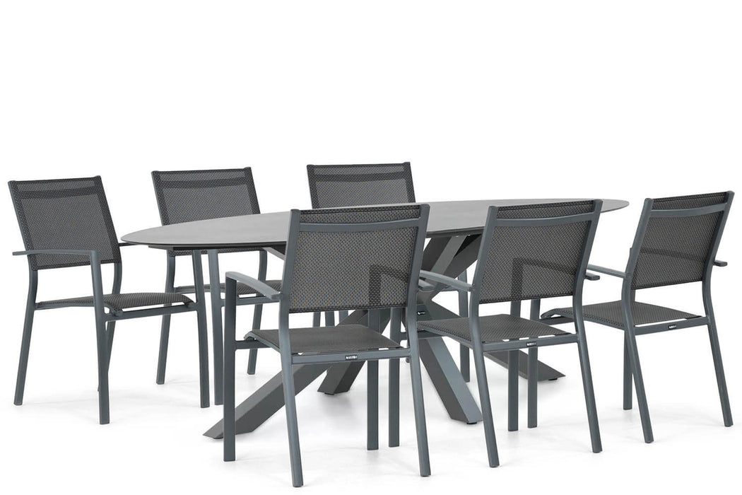 Lifestyle Sella/Ellisse 240 cm dining tuinset 7-delig
