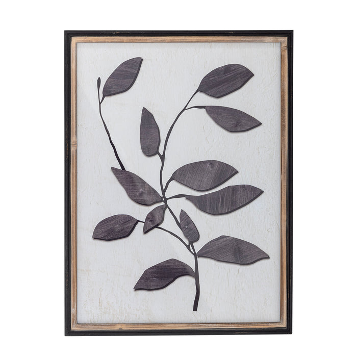 Bloomingville Wandpaneel Lousa Papier, 60 x 45cm - Zwart