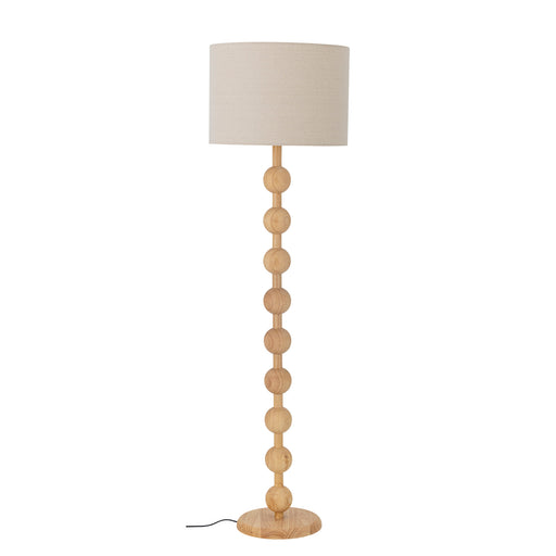 Bloomingville Vloerlamp Giacoma Rubberhout en linnen, 155cm hoog - Naturel