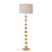 Bloomingville Vloerlamp Giacoma Rubberhout en linnen, 155cm hoog - Naturel