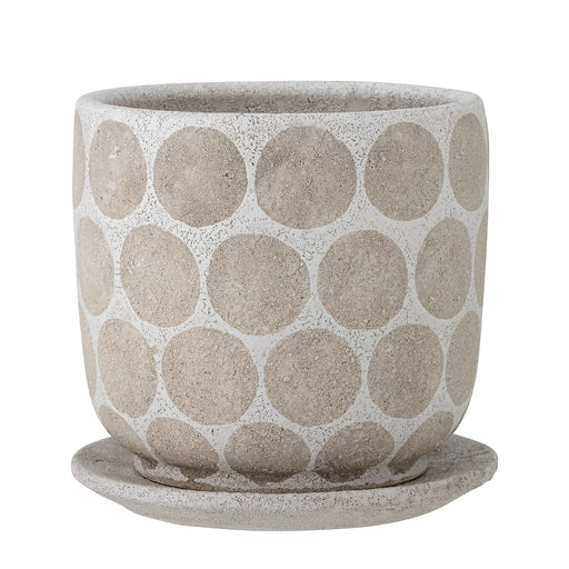 Bloomingville Bloempot Felan Terracotta, 18cm hoog - Wit - ThatLyfeStyle