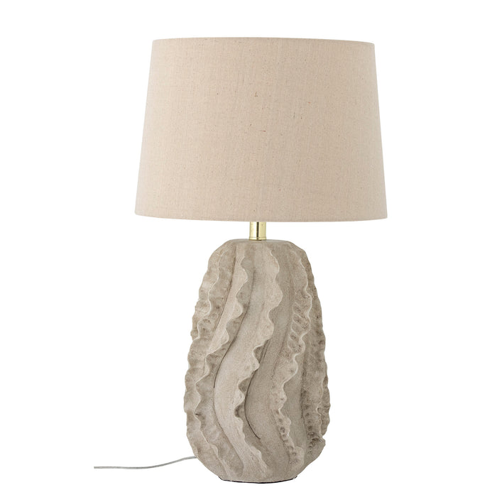 Bloomingville Tafellamp Natika Linnen en steen, 64cm hoog - Naturel
