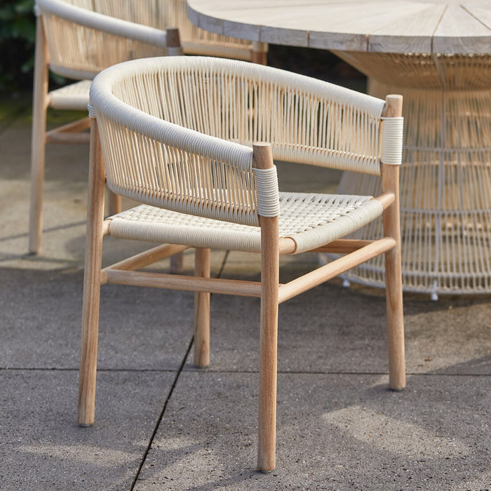 Rivièra Maison Tuinstoel Saint Tropez Teakhout en touw - Naturel
