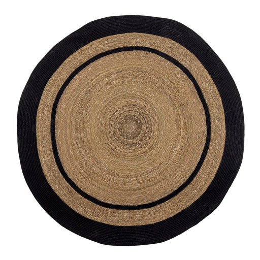 Bloomingville Rond Vloerkleed Lune Zeegras en jute, 120cm - Naturel - ThatLyfeStyle