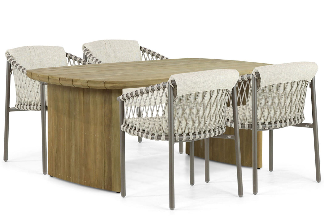 4 Seasons Outdoor Allora/Falcon 180 cm dining tuinset 5-delig - 22966