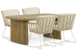 4 Seasons Outdoor Fabrice/Falcon 180 cm dining tuinset 5-delig