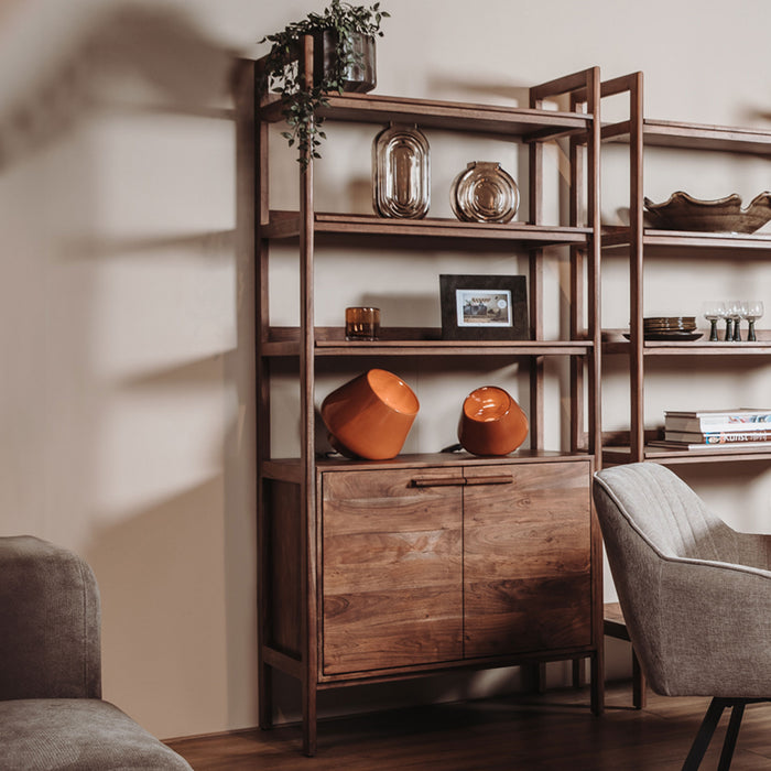 Tower Living Wandrek Falcone met 2 deuren, acaciahout, 200 x 90 cm - bruin