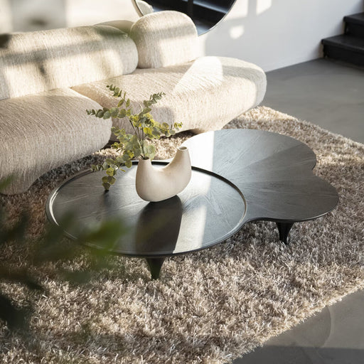 Eleonora Salontafel Fay 162 x 114cm - Zwart - Organisch - Japandi