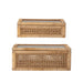 Bloomingville Opbergbox Lally Rattan en glas, Set van 2 stuks - Naturel