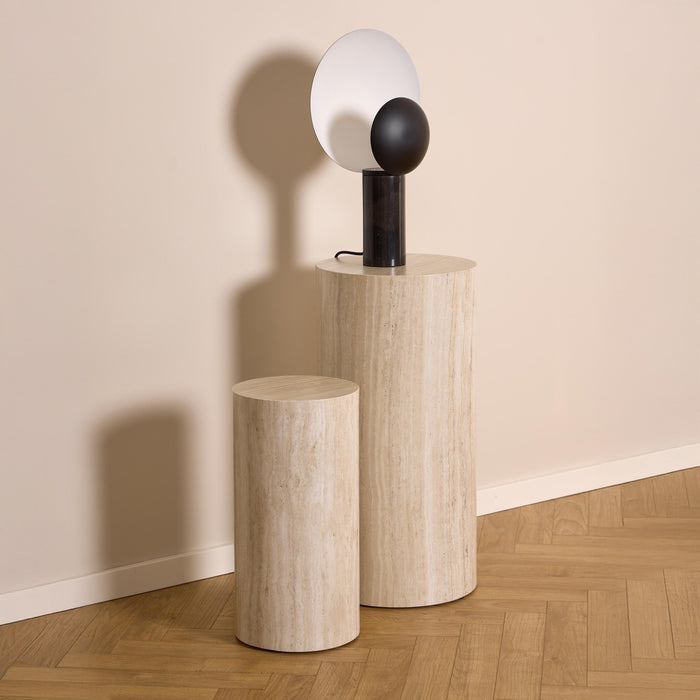 Bendt Zuil Flavian Travertinlook, Set van 2 stuks - Beige