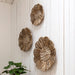 MUST Living Wanddecoratie Flower Set van 3 stuks, Abaca - Naturel