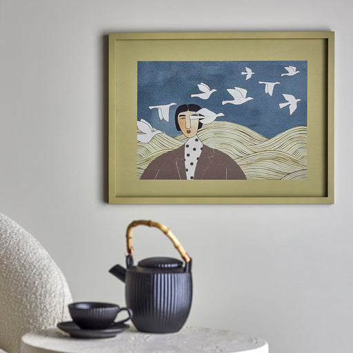 Bloomingville Schilderij Flyvielle 47 x 62cm - Meerkleurig - ThatLyfeStyle