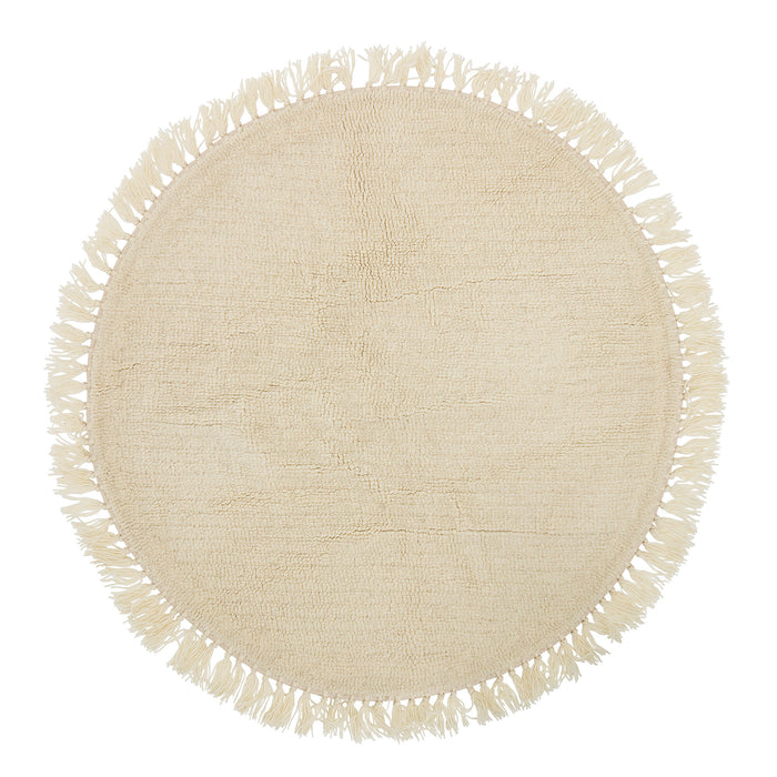 Bloomingville Rond Vloerkleed Lenea Wol, 110cm - Naturel