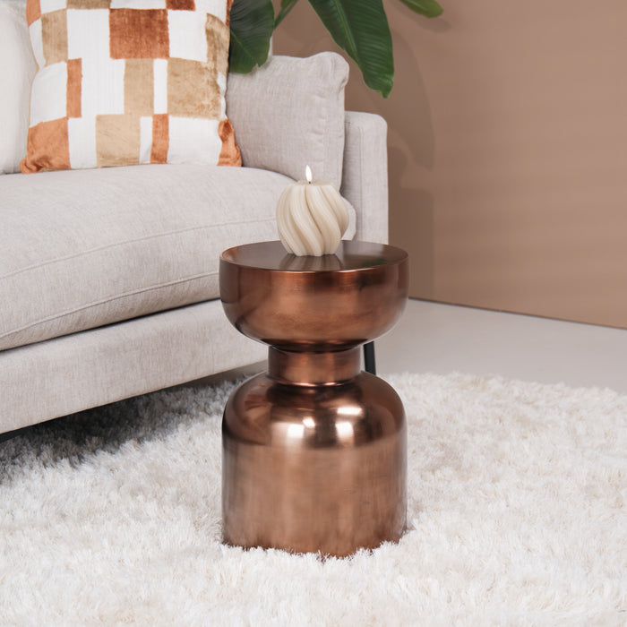 WOOOD Ronde Bijzettafel Frits 30cm - Brons