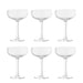 Bloomingville Champagneglas Astrid Set van 6 stuks - Transparant