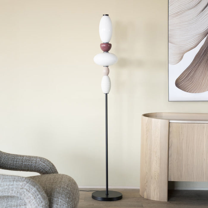 By-Boo Vloerlamp Garca Keramiek en glas, 163cm hoog - Veelkleurig