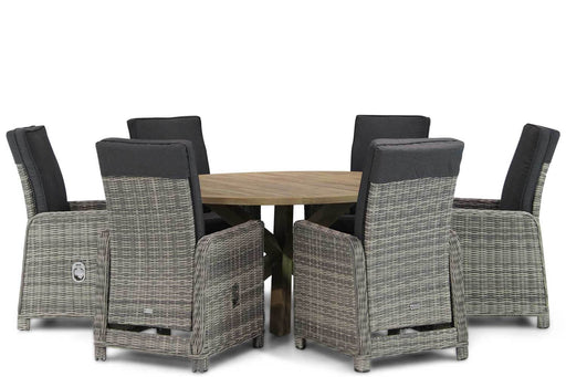 Garden Collections Bello/Sand City rond 160 cm dining tuinset 7-delig