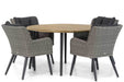 Garden Collections Boston/Montana 130 cm rond dining tuinset 5-delig