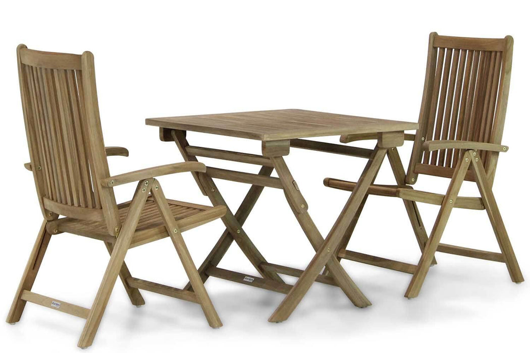 Garden Collections Canterbury/Derby 80 cm dining tuinset 3-delig inklapbaar