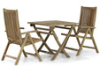 Garden Collections Canterbury/Derby 80 cm dining tuinset 3-delig inklapbaar
